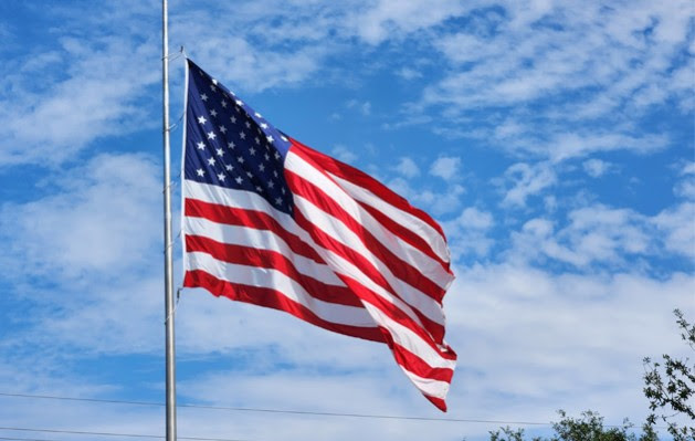 Flag half-masted Flag half-masted